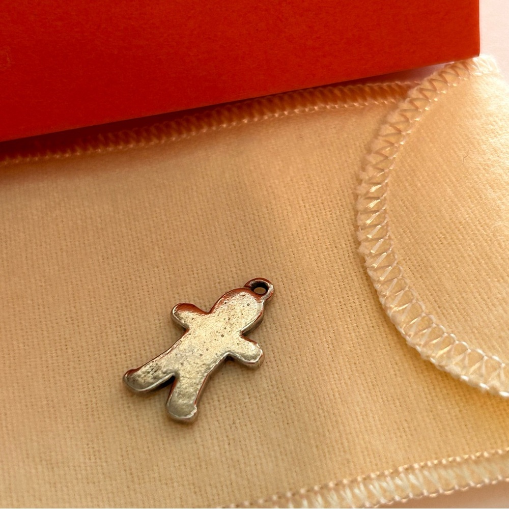 RETIRED JAMES AVERY sterling silver gingerbread man charm  new box & dust pouch - Picture 3 of 6